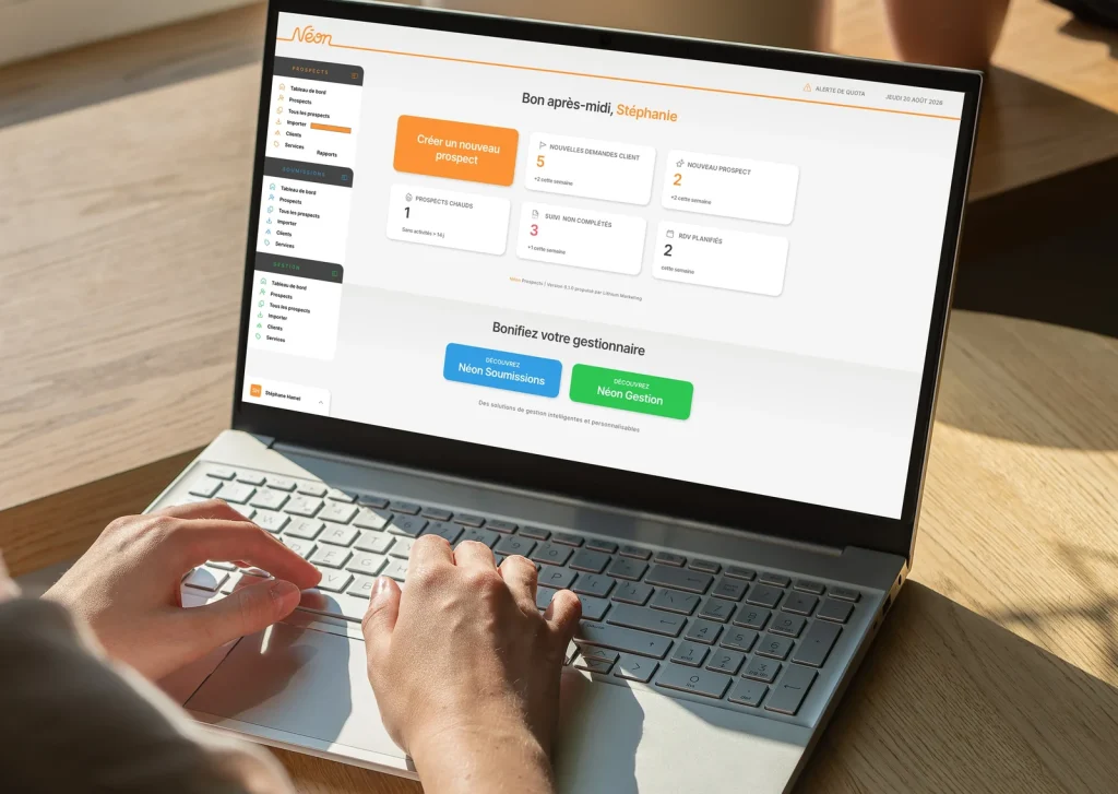 Tableau de bord sur mesure conçu par Sanisoft